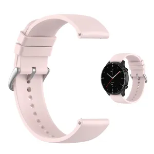 22mm Universal silicone quick release watch strap - Light Pink / Silver Buckle