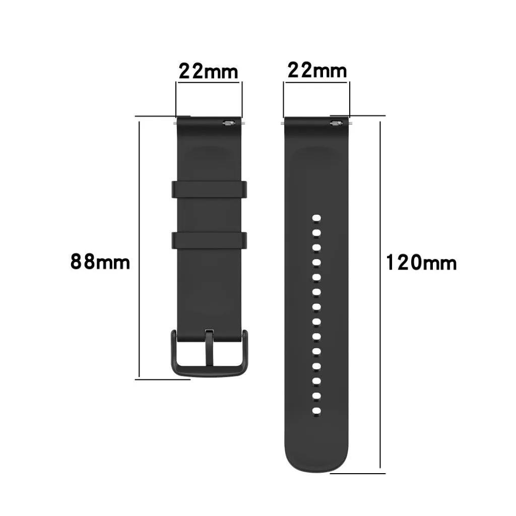 22mm Universal silicone quick release watch strap - Light Pink / Silver Buckle