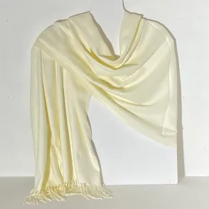 Aggie Cashmere Mix Wrap - Cream