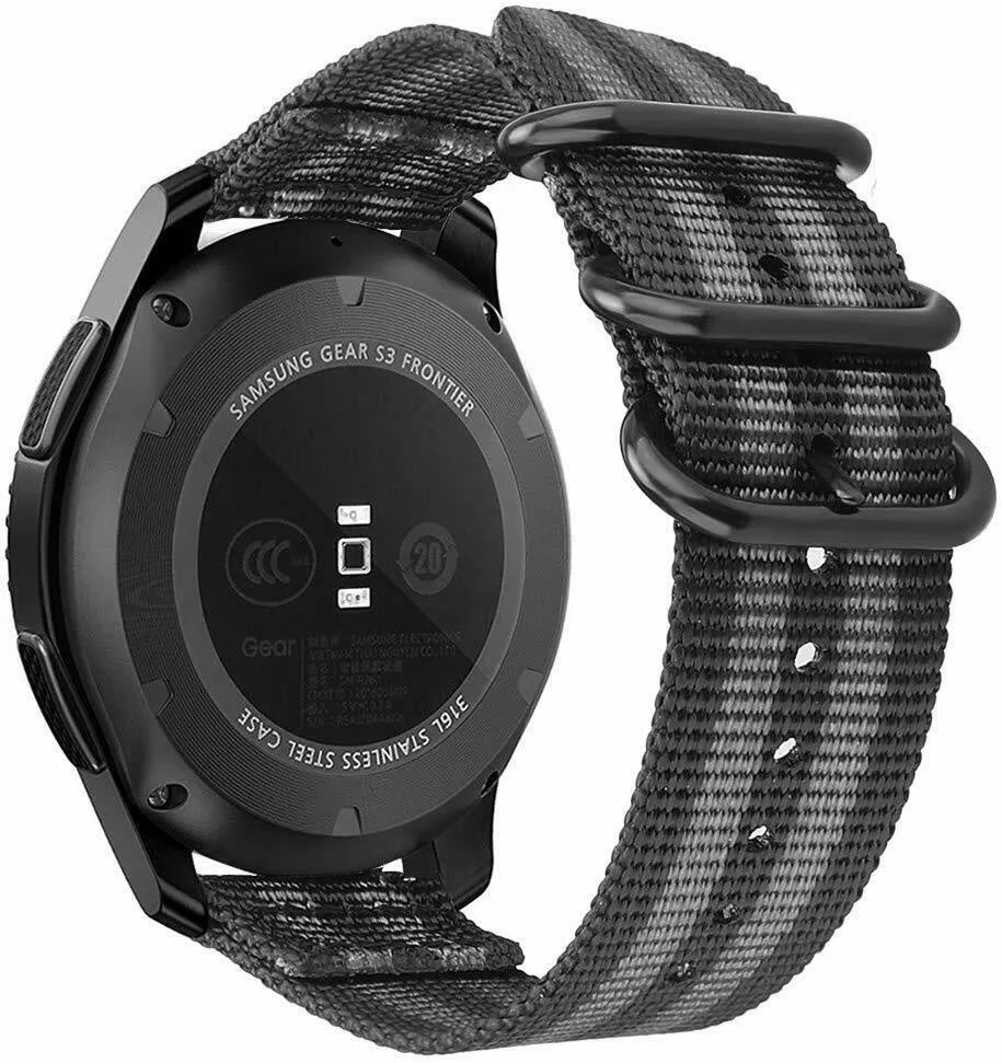 Amazfit GTR 2 Nylon Strap with Buckle (Black/Grey)