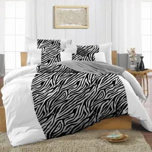 Elegant  Zebra contrast Colour Bar Duvet Cover