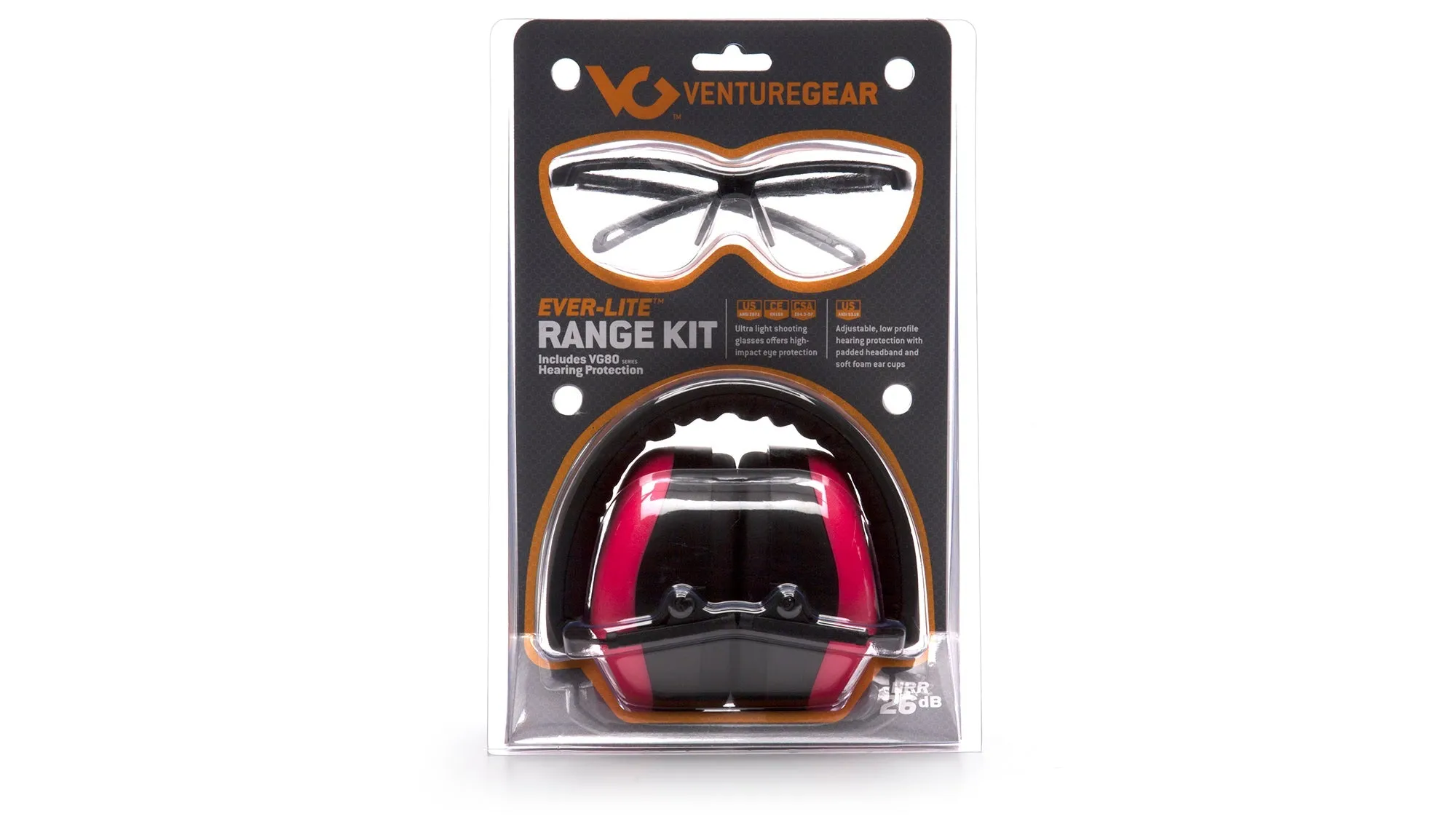 Ever-Lite® Range Kit - Safety Glasses   Earmuffs NRR 25dB
