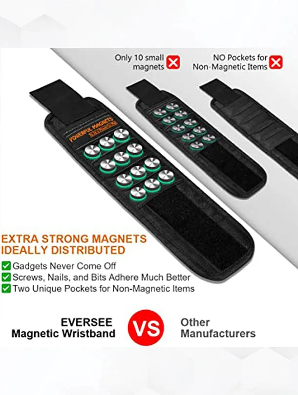 Hand Wrist Magnetic Tools Belt Holding Screws for Men
