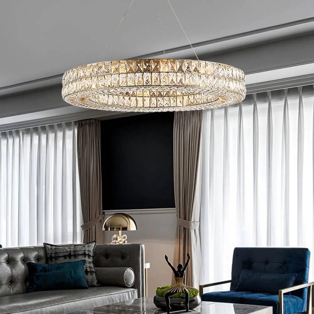 Luxury Style One Ring Crystal Chandelier