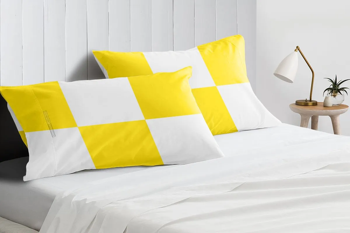 Most Selling Yellow - white chex pillowcases