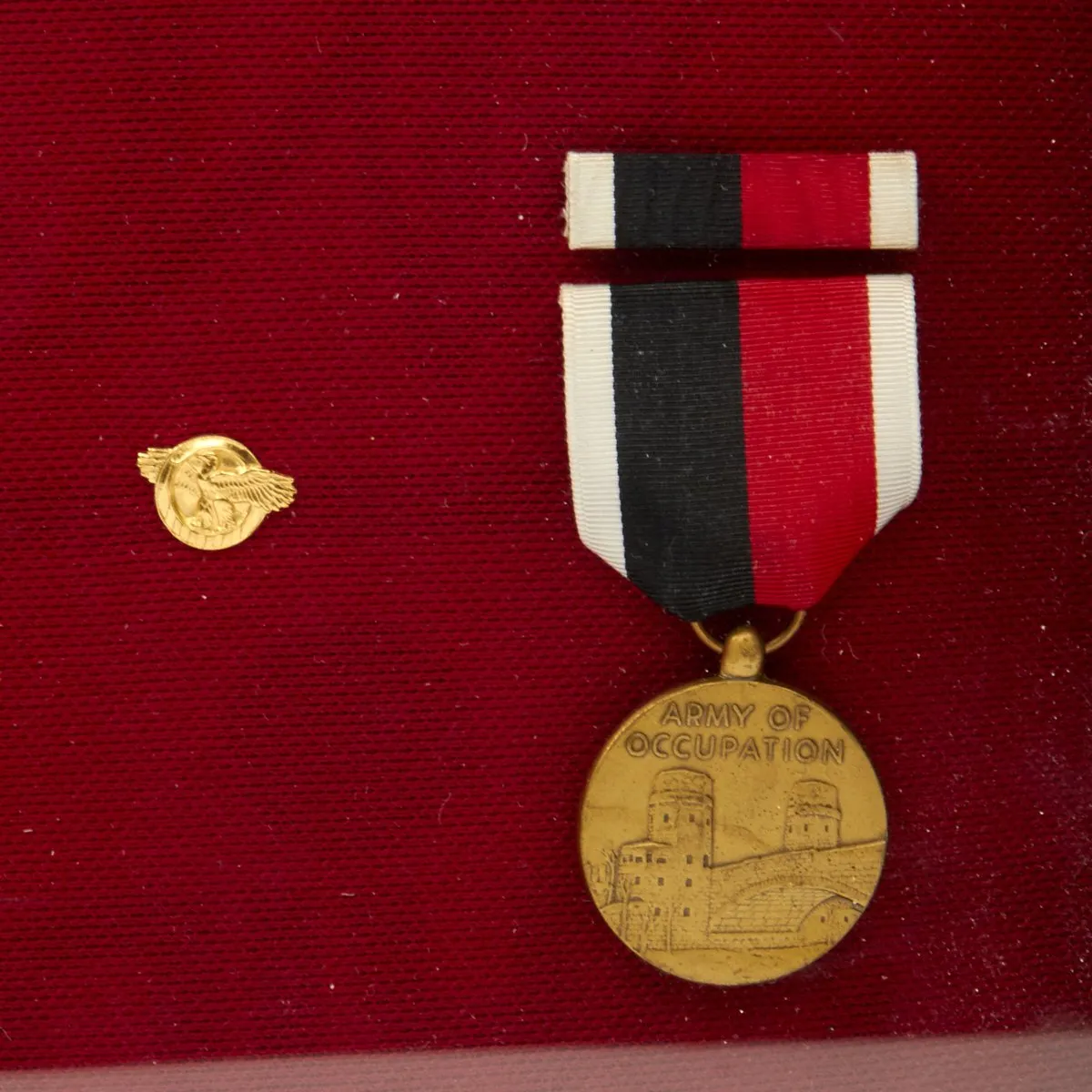 Original U.S. WWII 86th Infantry Division Bronze Star Grouping with Framed Medals and Map
