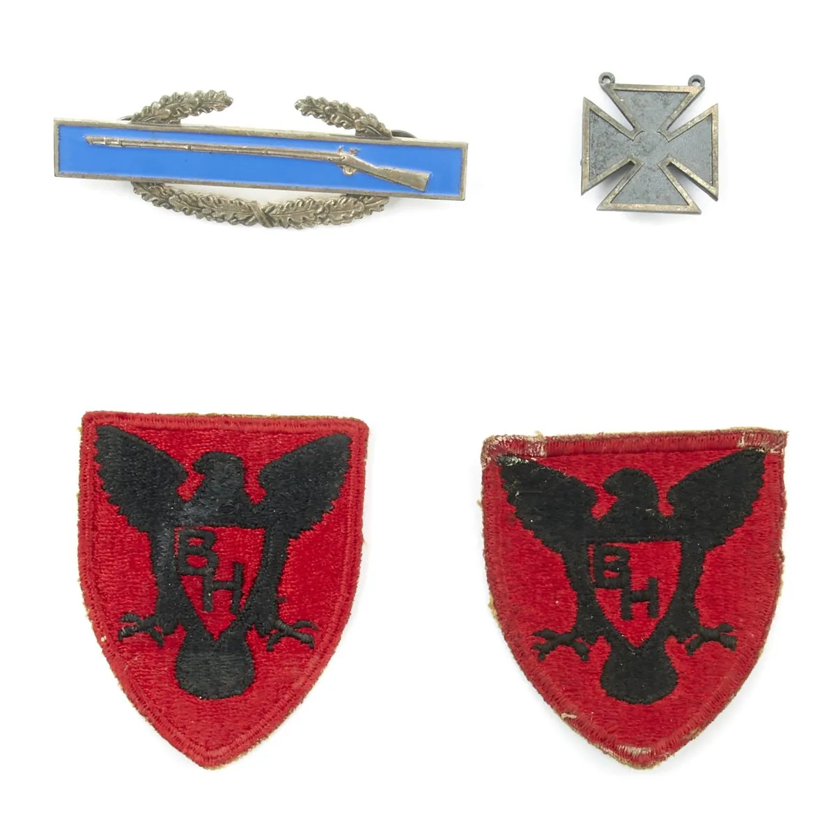 Original U.S. WWII 86th Infantry Division Bronze Star Grouping with Framed Medals and Map