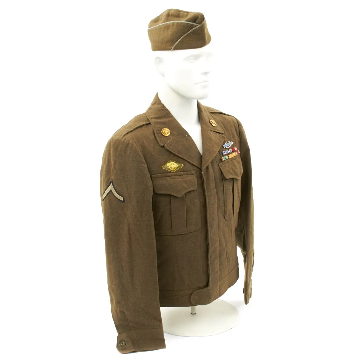 Original U.S. WWII 86th Infantry Division Bronze Star Grouping with Framed Medals and Map