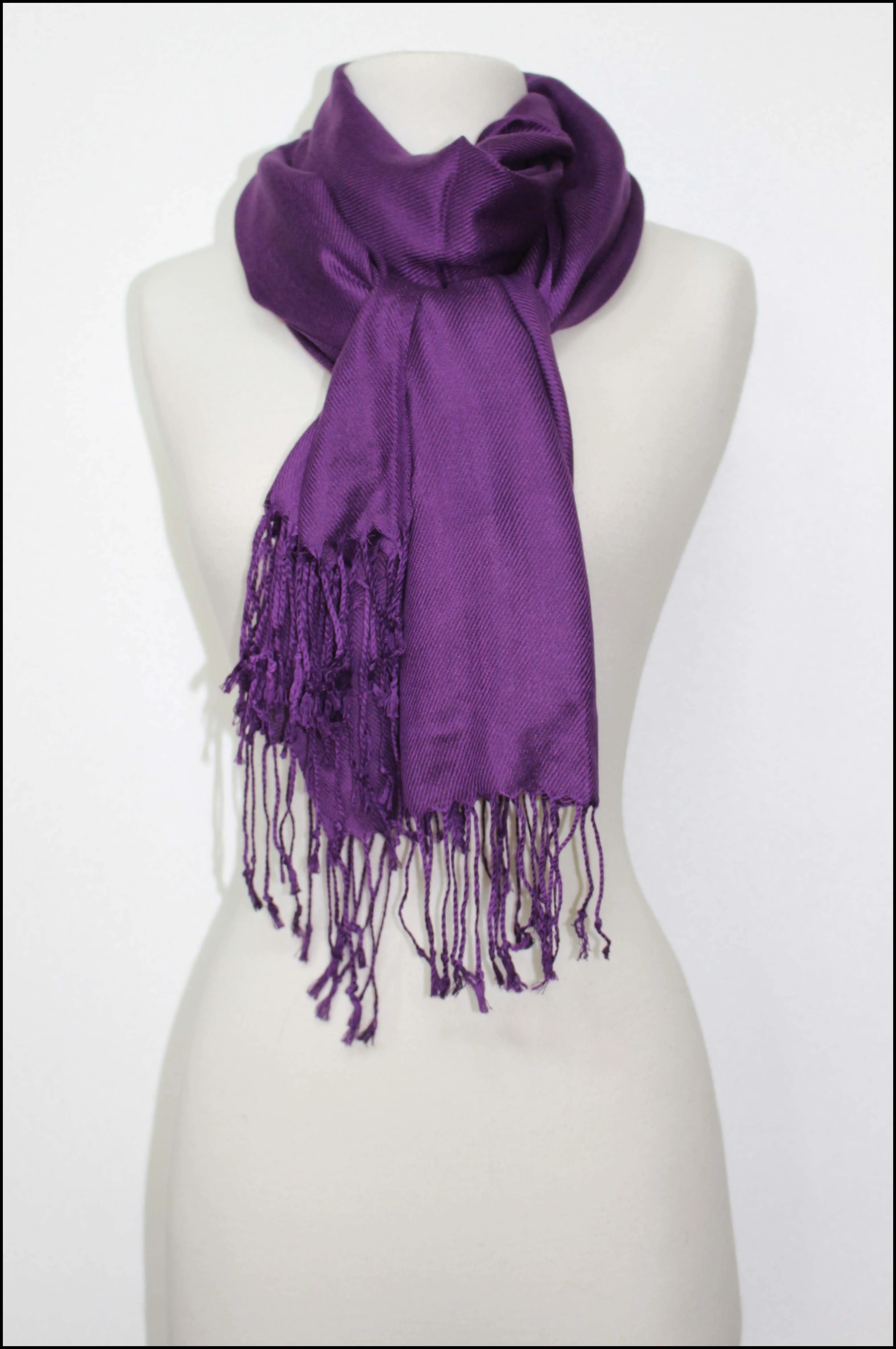 Pashmina Scarf with Fringed Edge