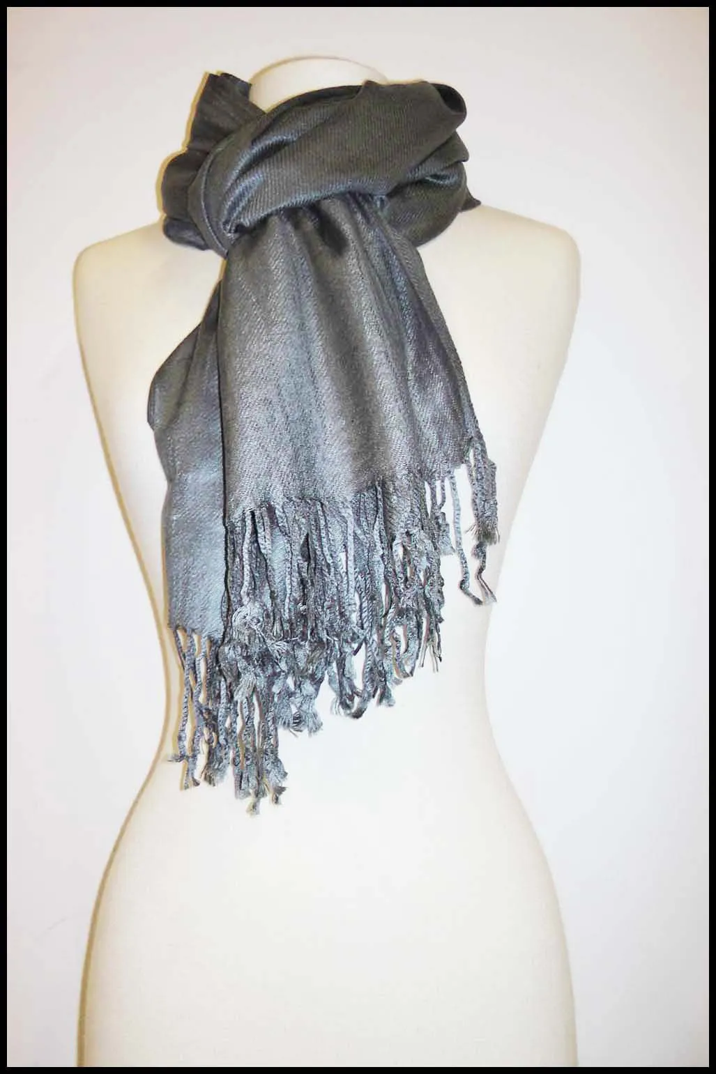 Pashmina Scarf with Fringed Edge