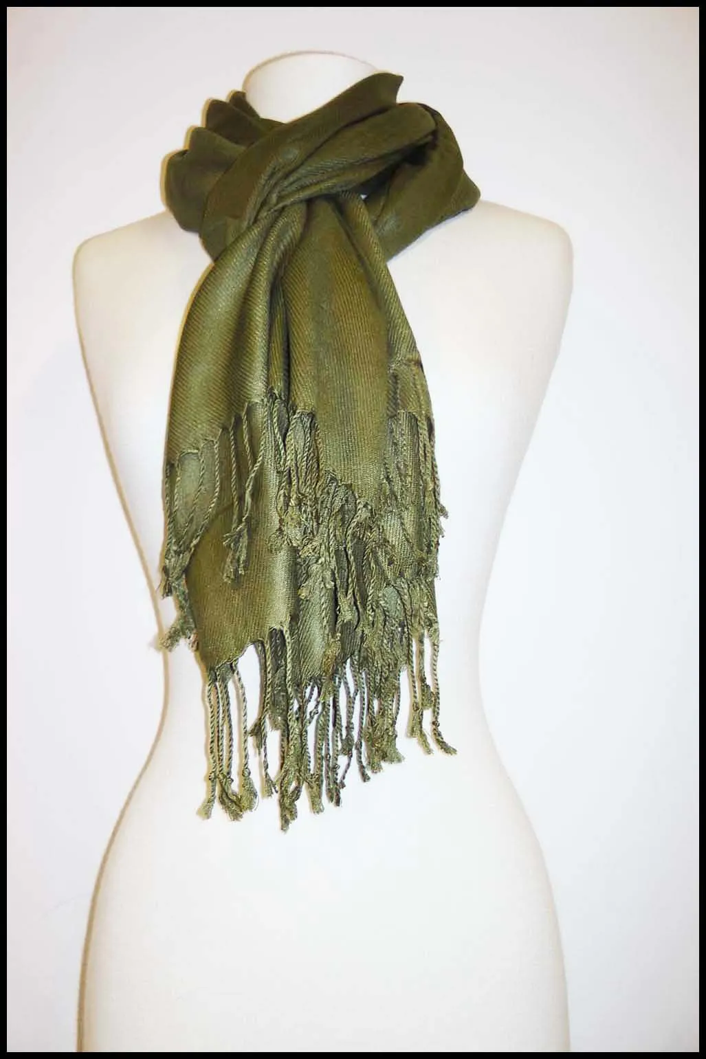 Pashmina Scarf with Fringed Edge