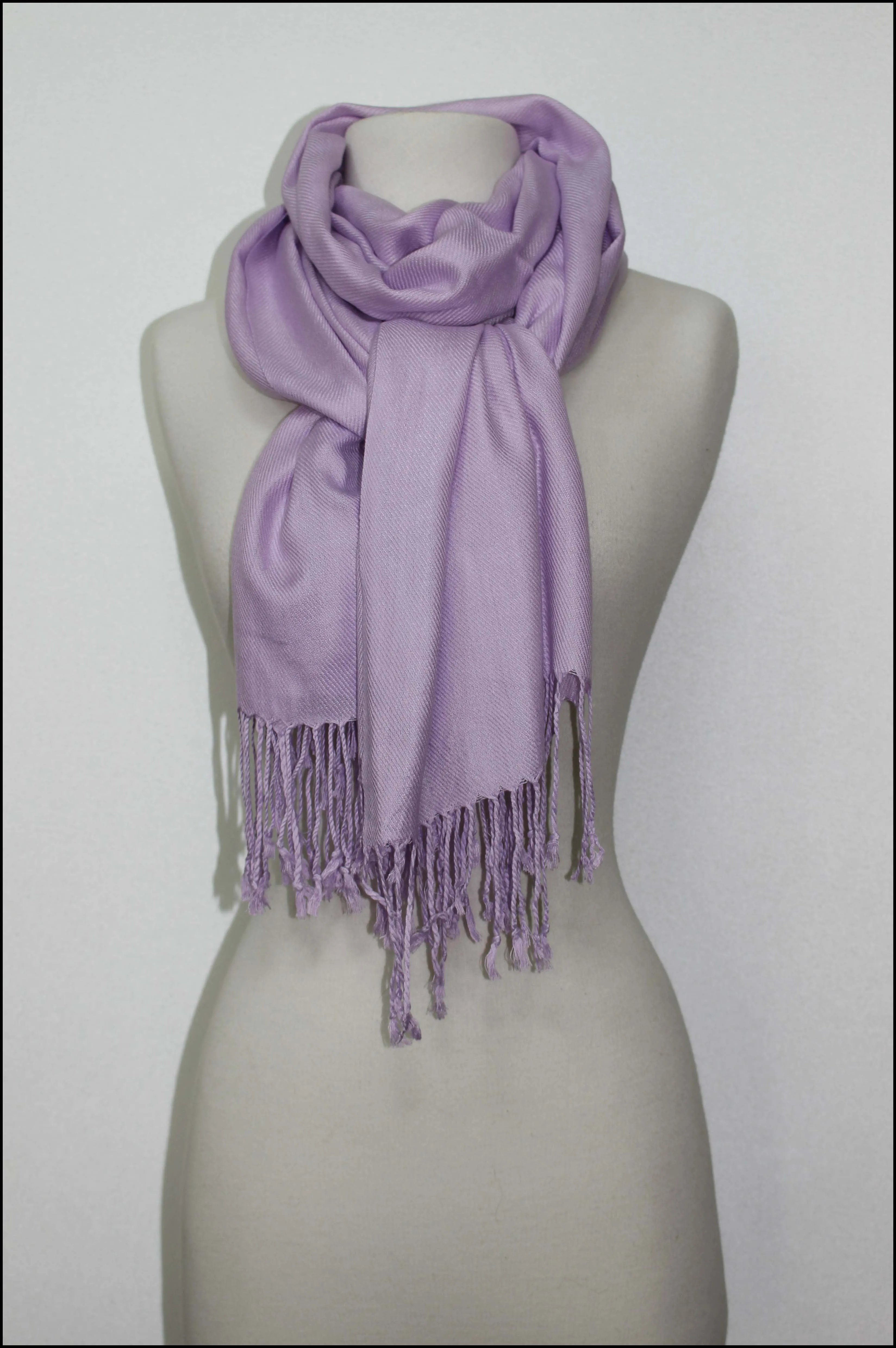 Pashmina Scarf with Fringed Edge
