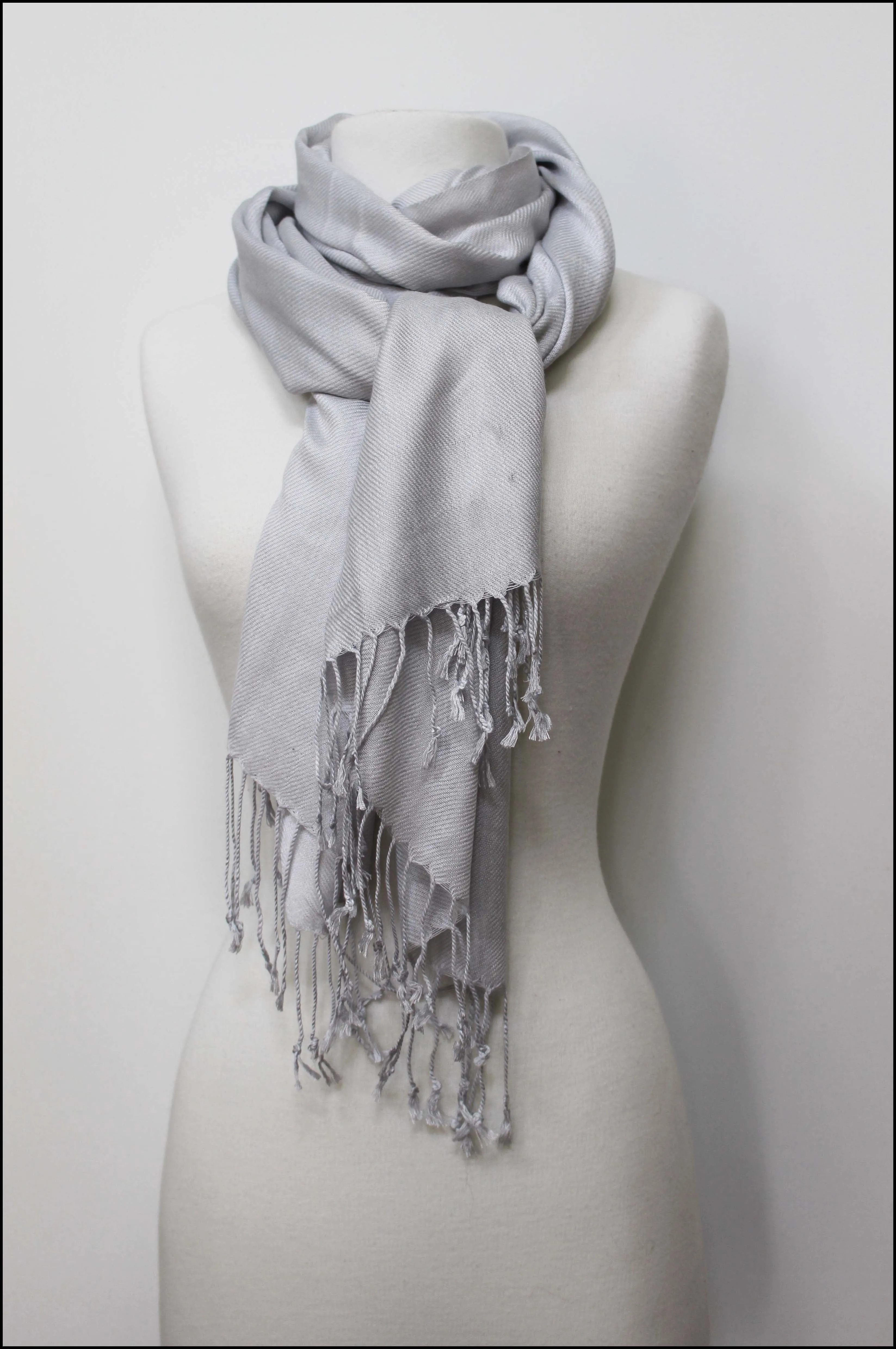 Pashmina Scarf with Fringed Edge