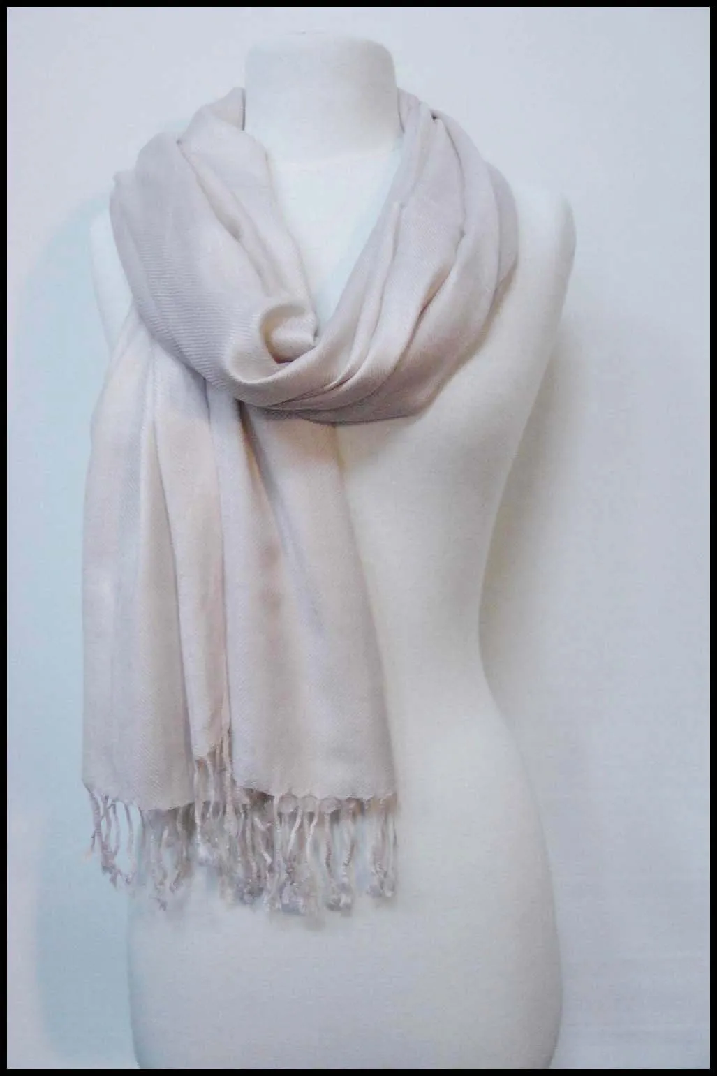 Pashmina Scarf with Fringed Edge