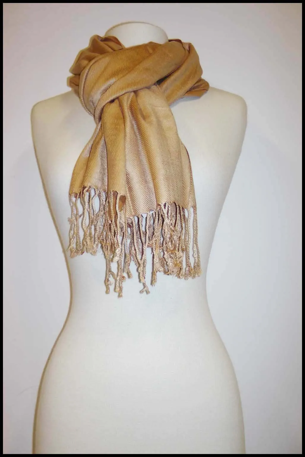 Pashmina Scarf with Fringed Edge