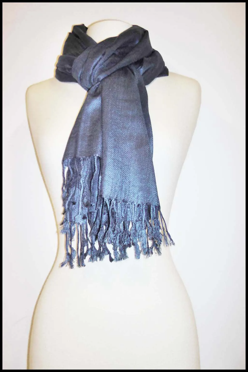 Pashmina Scarf with Fringed Edge