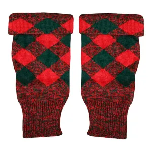 Scottish Kilt Hose Top Diced Red And Green