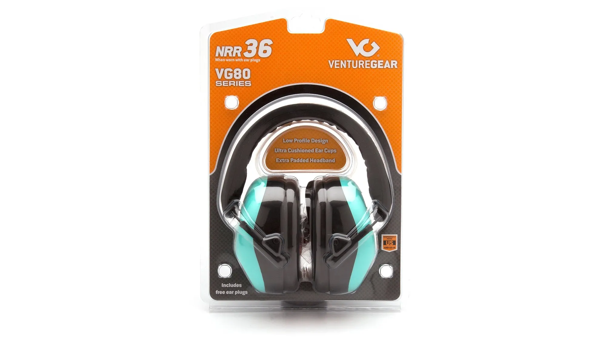 VG80 Series Low Profiel Earmuffs NRR 25dB | SNR 32dB